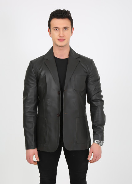 Arthur, schwarz Lederjacke Herren