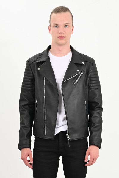James, schwarz Lederjacke Herren